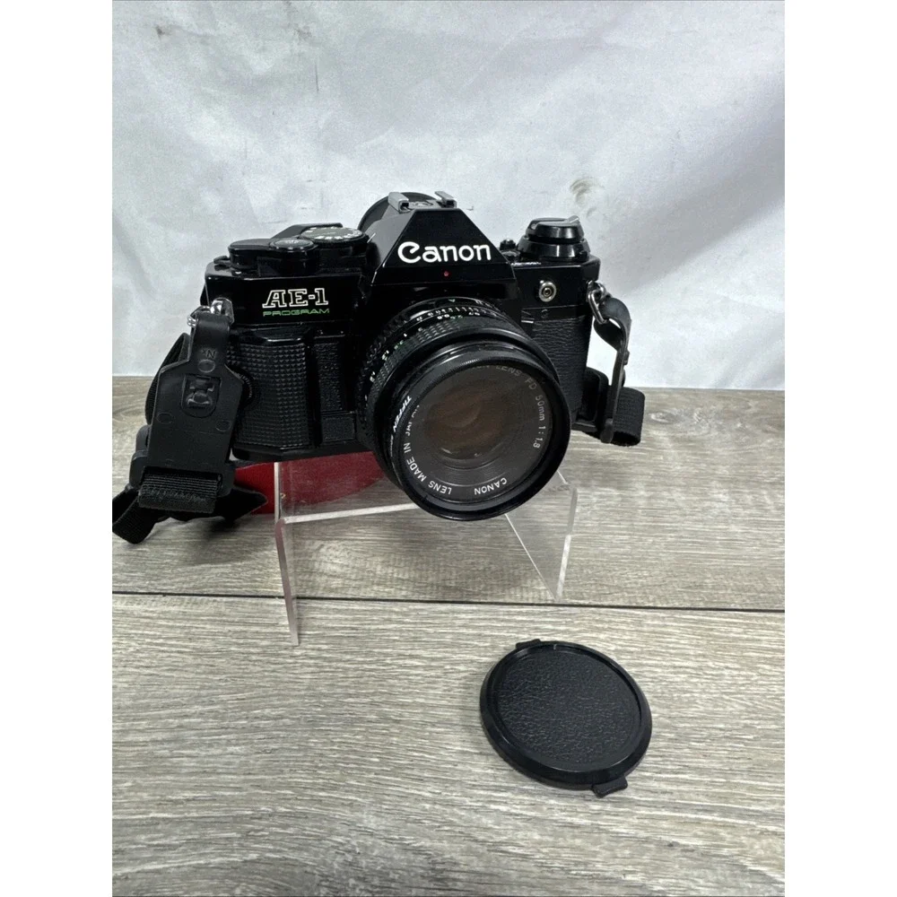 Canon AE-1 PROGRAM  BLack 35mm SLR Film Camera New FD 50mm f/1.4 Japan